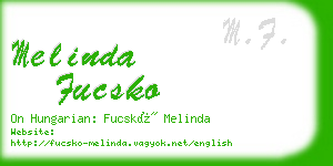 melinda fucsko business card